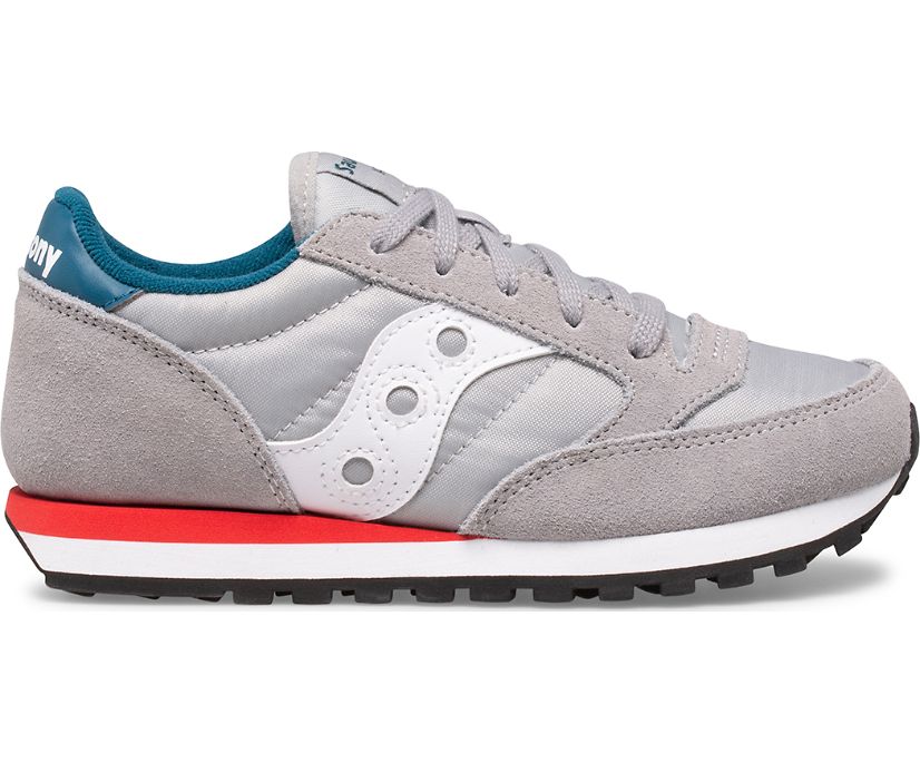 Kids' Saucony Jazz Original Sneakers Grey / Blue / Red | Singapore 879XYUF